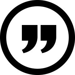 double quotation marks in circle