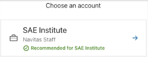 Linkedin learning Choose an account screen