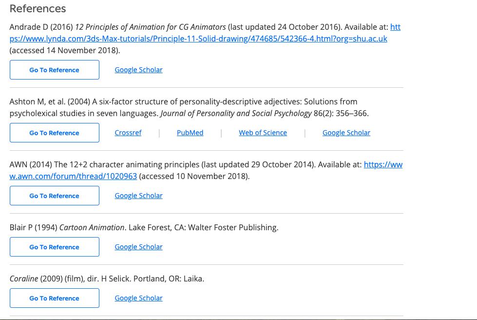 interface for a library catalogue search example